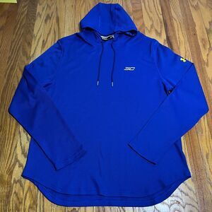 Under Armour Steph Curry SC30 Loose Fit Thermal Blue Basketball Hoodie - Mens XL